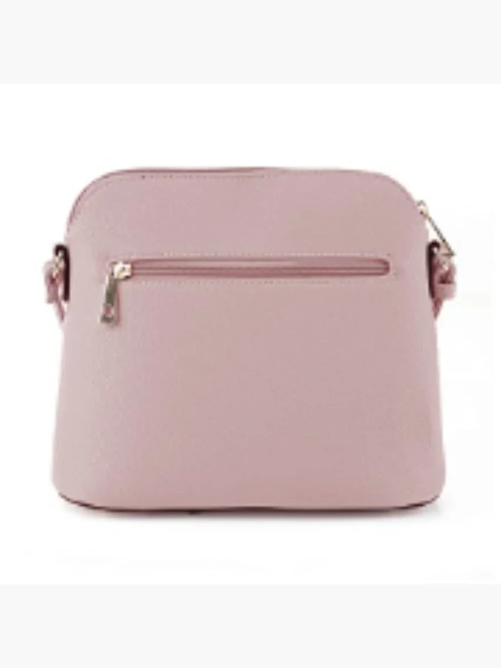 Faux Leather Lightweight Medium Dome Crossbody Bag with Tassel, Zipper Pockets,